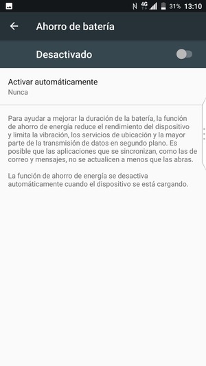 Active Ahorro de batería