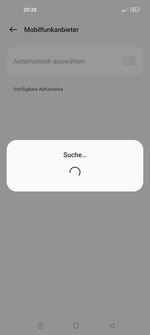 Warten Sie, bis die Suche abgeschlossen ist