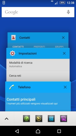 Scorri verso destra le app per chiuderle