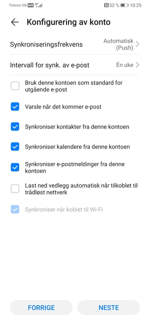 Velg NESTE