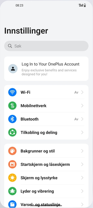 Velg Wi-Fi