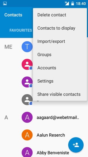Select Import/export