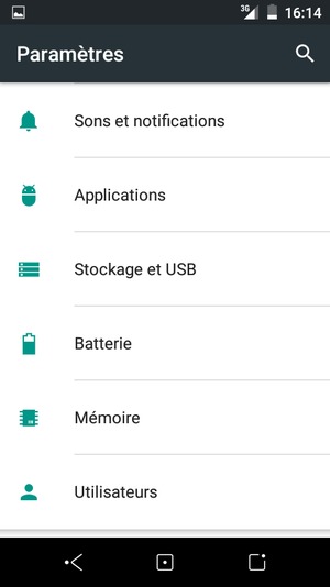 Faites défiler et sélectionnez Batterie