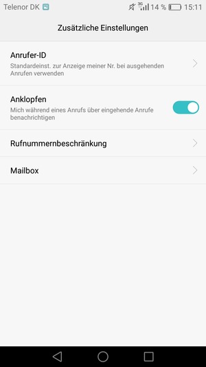 Wählen Sie Mailbox