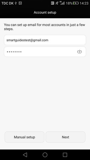 Enter your Gmail or Hotmail address and password. Select Next