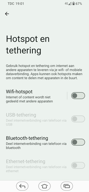 Selecteer Wifi-hotspot
