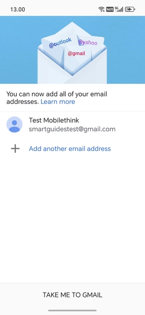Select TAKE ME TO GMAIL