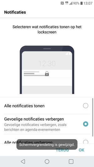 Selecteer uw voorkeursoptie en selecteer OK