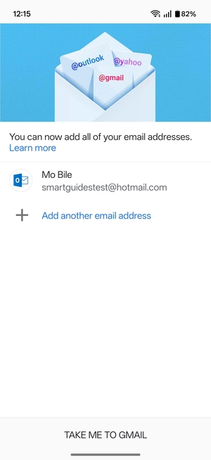 Select TAKE ME TO GMAIL