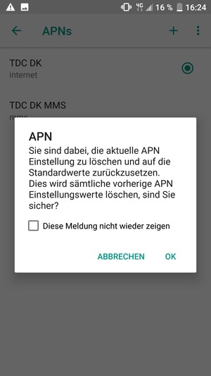 Wählen Sie OK