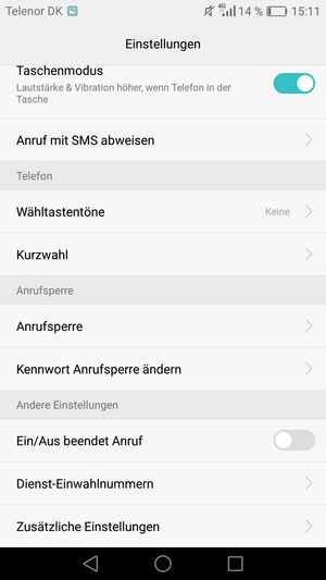Scrollen Sie und wählen Sie Zusätzliche Einstellungen