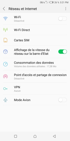 Sélectionnez Cartes SIM