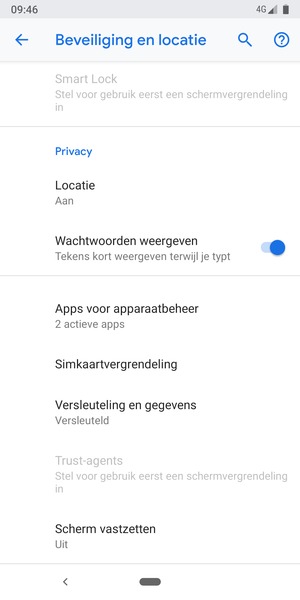 Selecteer Simkaartvergrendeling