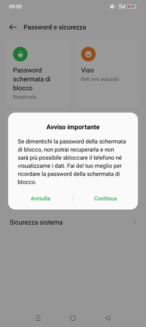 Seleziona Continua