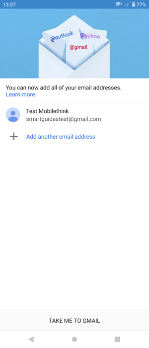 Select TAKE ME TO GMAIL