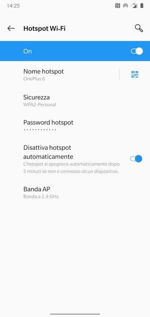 Il telefono è ora pronto per essere usato come modem