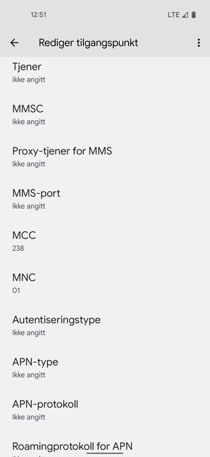 Bla ned og skriv inn MMS-informasjon
