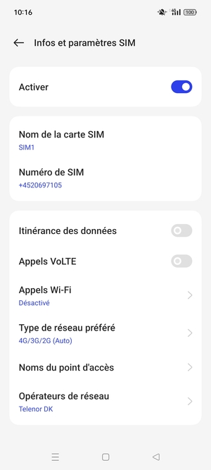 Sélectionnez Noms du point d'accès