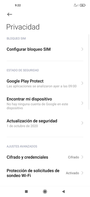 Seleccione Actualización de seguridad