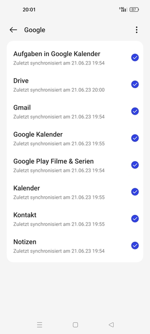 Wählen Sie die Menü-Taste