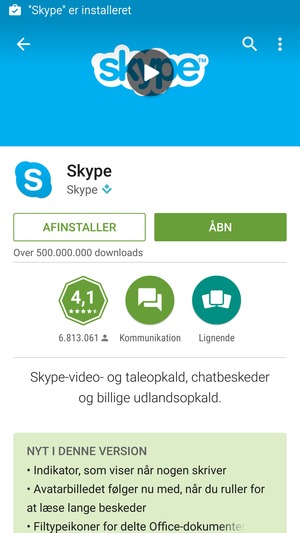 Vælg ÅBN