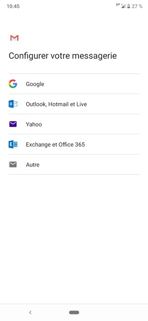 Sélectionnez Google