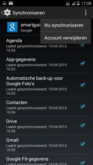 Selecteer Nu synchroniseren