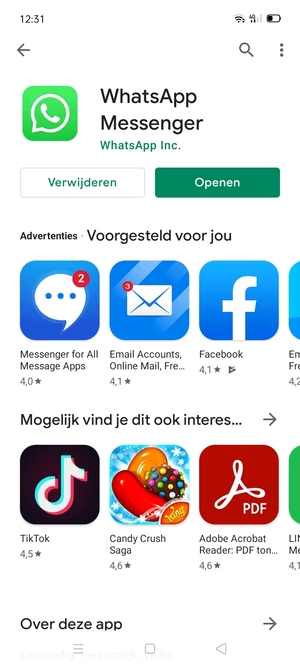 Selecteer Openen