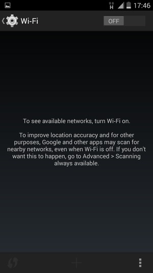 Turn Wi-Fi on