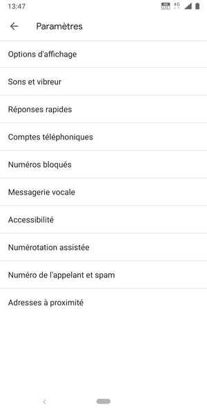 Sélectionnez Messagerie vocale