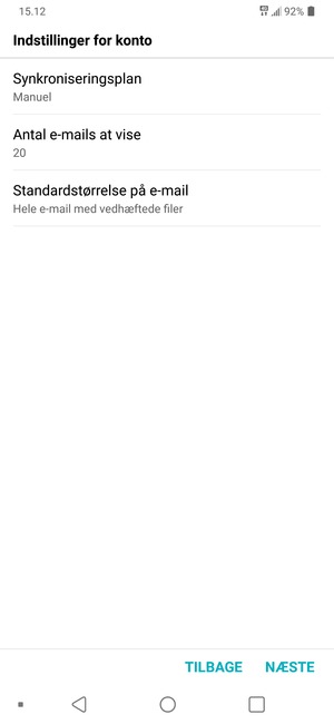 Vælg NÆSTE