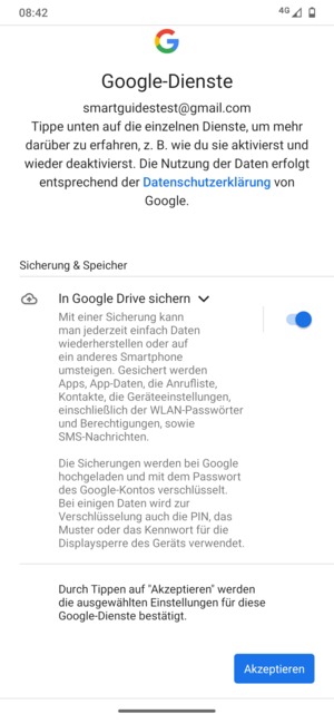 Wählen Sie Akzeptieren