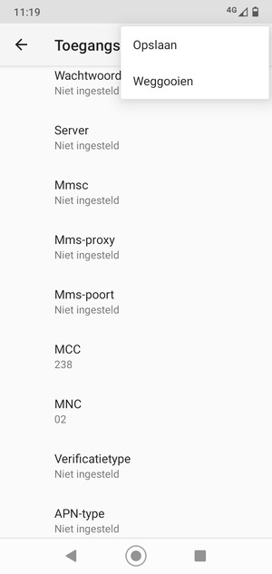 Selecteer Opslaan