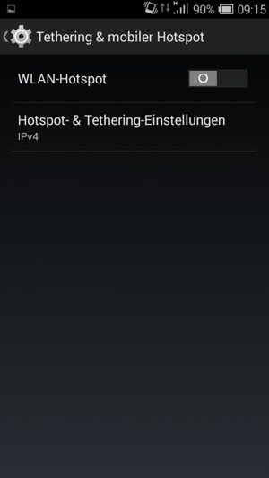 Wählen Sie WLAN-Hotspot