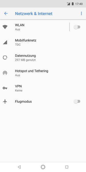 Wählen Sie Mobilfunknetz