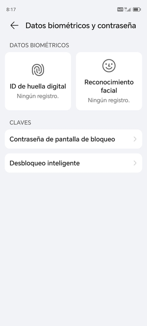 Seleccione Contraseña de pantalla de bloqueo