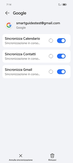 Le tue informazioni verranno sincronizzate
