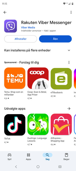 Vælg Åbn