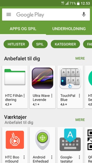 Vælg søgefeltet