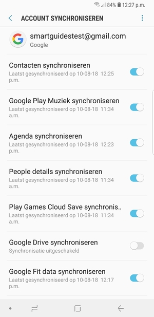 Selecteer de Menu-knop