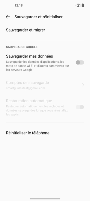 Activer Sauvegarder mes données