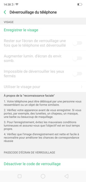 Votre téléphone est maintenant sécurisé par un écran de verrouillage