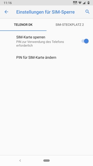 Wählen Sie Public und PIN für SIM-Karte ändern