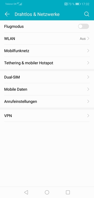 Wählen Sie Mobilfunknetz