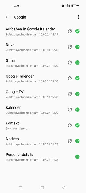 Ihre Daten werden synchronisiert