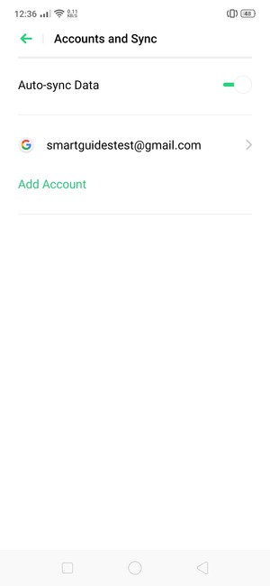 Select your Google account