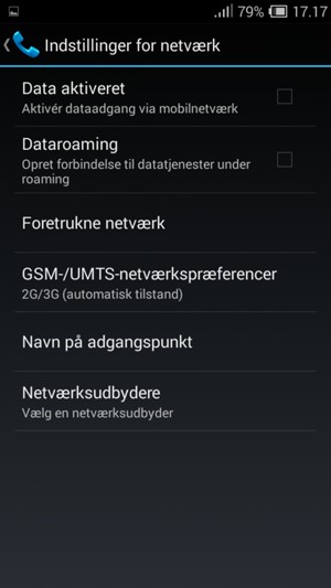 Vælg GSM-/UMTS-netværkspræferencer