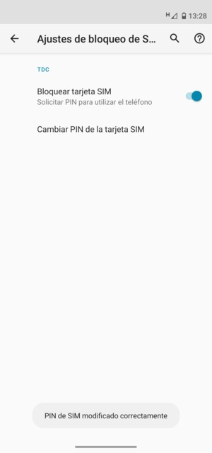 Su PIN de  SIM ha sido cambiado