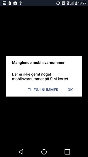 Hvis din telefonsvarer ikke er sat op, vælg TILFØJ NUMMER