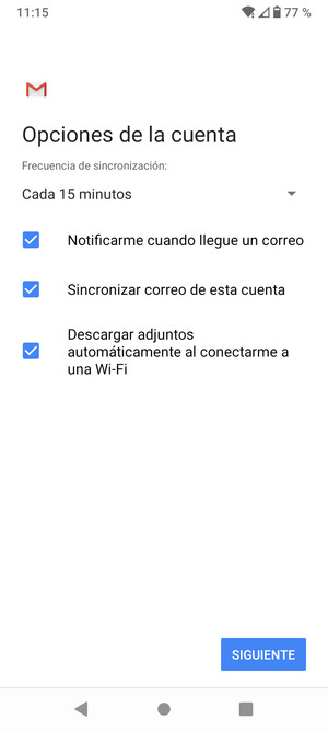 Seleccione SIGUIENTE